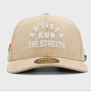 ILTHY Artists Run The Streets cap in color Cream Suede.